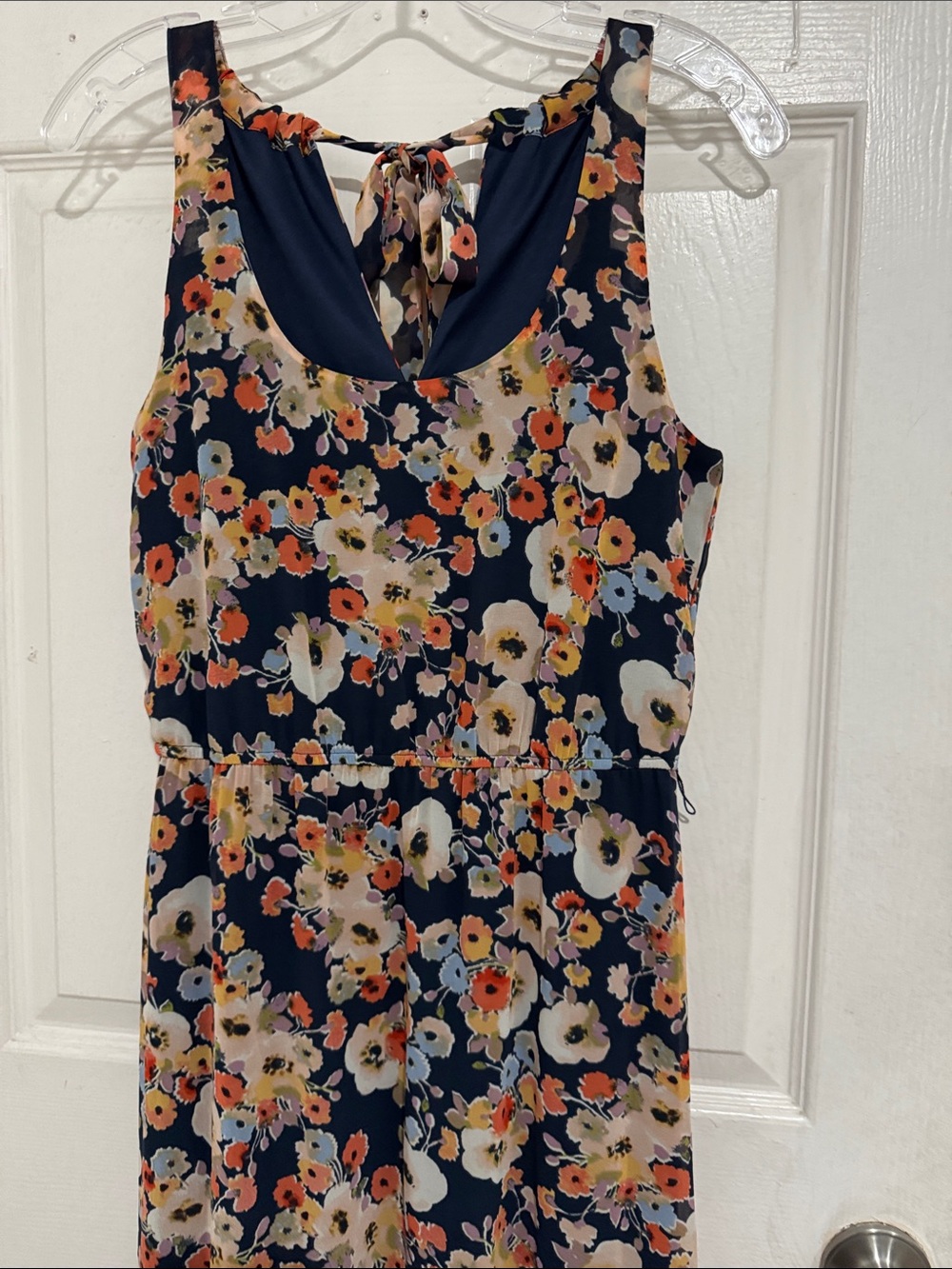 LC Lauren Conrad Navy Floral Sleeveless Maxi Dress size 2